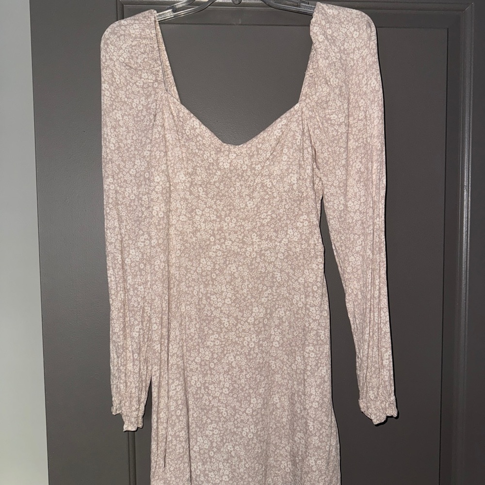 Floral Long Sleeve Mini Dress